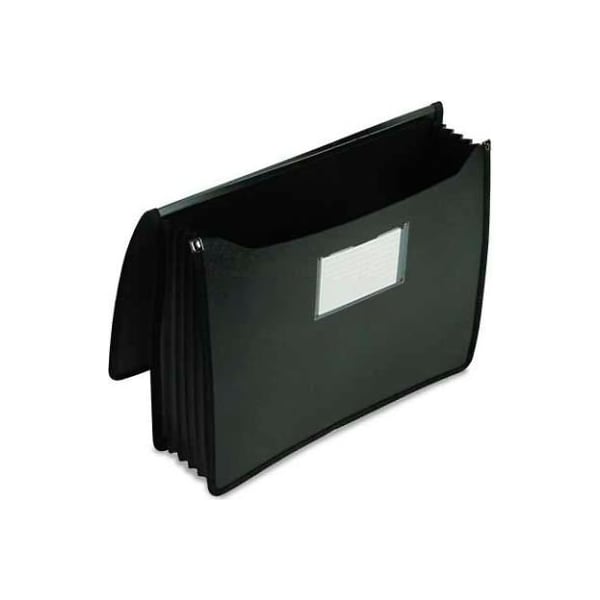 Smead Smead Premium 5-1/4" Accordion Expansion Wallets, Poly, Letter, Black 71500 - main